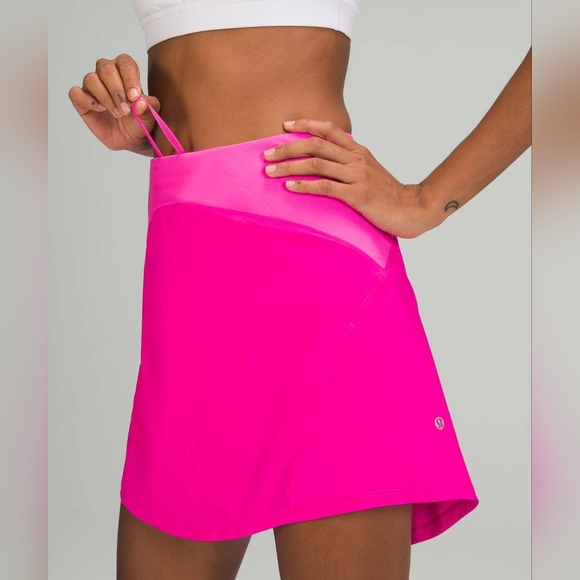Lululemon Essential High Rise Running Skirt Long Pow Pink Size 8 Activewear Gym - Picture 5 of 13